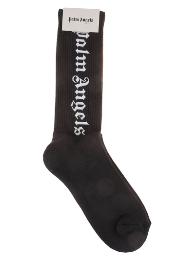 Palm Angels Classic Logo Socks In Black