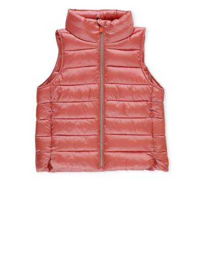Save The Duck Kids' Franky Padded Vest In Pink