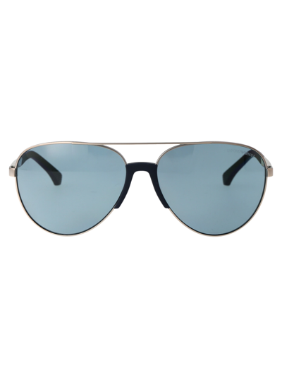 Emporio Armani 0ea2059 Sunglasses In 30452v Matte Silver