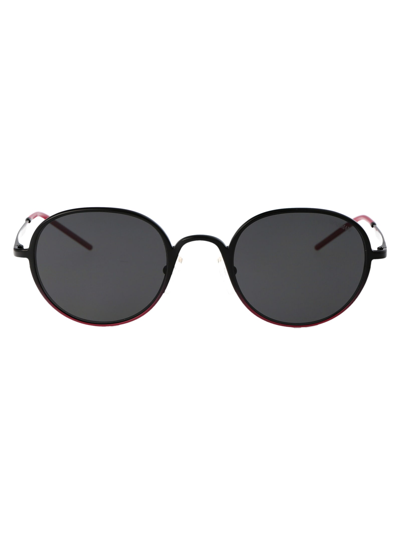 Emporio Armani 0ea2151 Sunglasses In 337487 Shiny Black/fuchsia Dark Grey