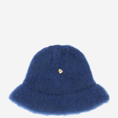 Myssy Wool Bucket Hat In Blue