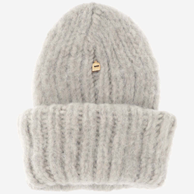 Myssy Wool Beanie Hat In Grey