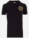 VERSACE JEANS COUTURE STRETCH COTTON T-SHIRT WITH LOGO