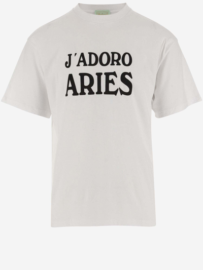 Aries Jadoro  Cotton T-shirt In White