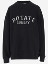 Rotate Birger Christensen Woman Sweatshirt Black Size Xs Organic Cotton In Black