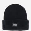Mc2 Saint Barth Berry Knitted Cap Accessories In Black