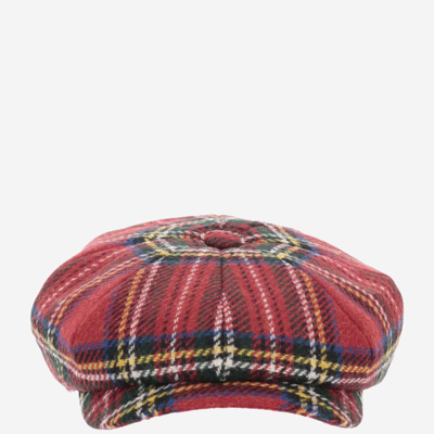 Stetson Wool Cap With Check Pattern In Red