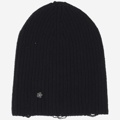A Paper Kid Wool And Cashmere Beanie In Black