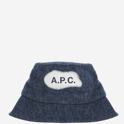 Apc Denim Bucket Hat With Logo