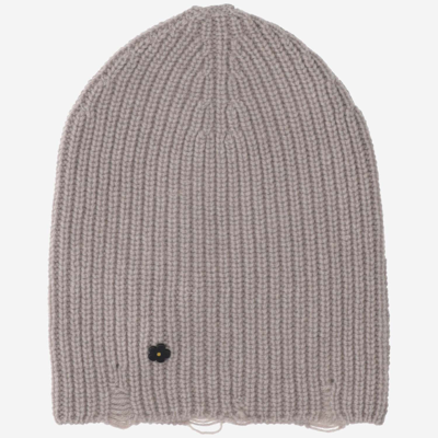 A Paper Kid Wool And Cashmere Beanie In Dove Grey