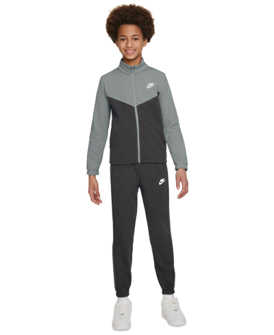 Nike Sportswear Big Kids Tracksuit, 2 Piece Set In Smoke Grey,anthracite