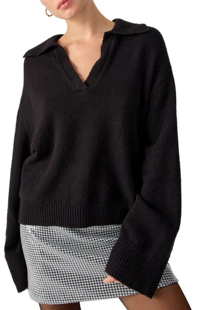 Sanctuary Johnny Collared Sweater In Black