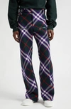 Burberry Check Print Trousers In Vine Ip Check
