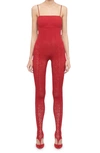 Wolford Simkhai Warp Knit Logo Jumpsuit In Red