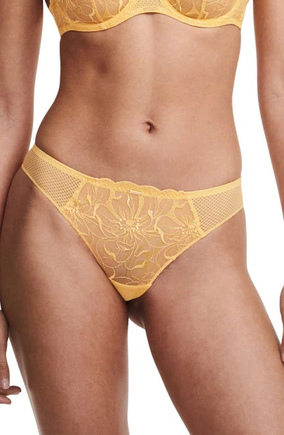 Chantelle Lingerie Fleurs Thong In Sun Yellow