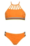 HOBIE KIDS' TERRY CLOTH TWO-PIECE SWIMSUIT