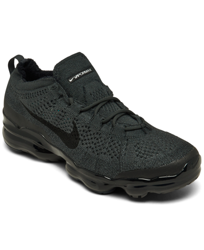 Nike Men's Air Vapormax 2023 Flyknit Running Sneakers From Finish Line In Anthracite,black