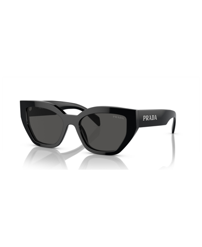 Prada Women's Low Bridge Fit Sunglasses Pr A09sf In Black