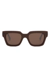 Fendi The Graphy 51mm Geometric Sunglasses In Brown