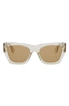 Fendi Roma Rectangular Sunglasses In Shiny Yellow / Roviex