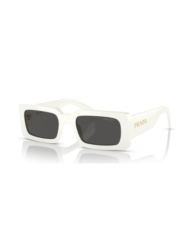 Prada Women's Low Bridge Fit Sunglasses Pr A07sf In White Ivory