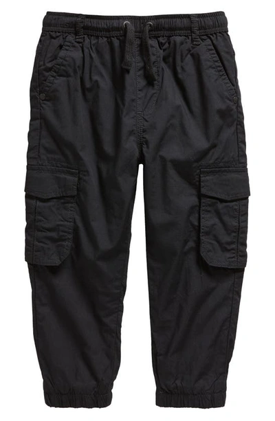 Next Kids' Cotton Cargo Pants In Black