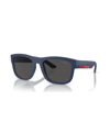 Prada Ps 01zs Square-frame Sunglasses In Blue Rubber