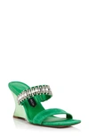 Jessica Rich Gem Wedge Sandal In Green