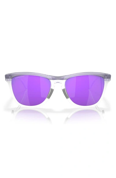 Oakley Frogskins Hybrid Mt Trns Lilac Clr Przm Vlt 0oo9289-01 Round Sunglasses In Matte Lilac / Prizm Clear