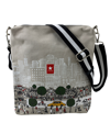 Macy's Chicago Crossbody Canvas Bag With Silver Hardware, Created For  In Gray