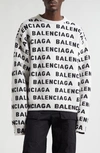 Comme Des Garçons Balenciaga Allover Logo Intarsia In White