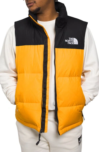 The North Face Nuptse® 1996 Packable Quilted Down Vest In Summit Gold/ Tnf Black
