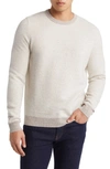 Nordstrom Herringbone Cashmere Crewneck Sweater In Ivory Oatmeal Herringbone