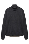 Mango Turtleneck Cashmere Sweater In Charcoal