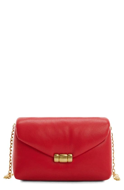 Mango Envelope Faux Leather Crossbody Bag In Red