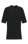 Mango Women's Polo Collar Wool Sweater In Charcoal
