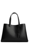Mango Double Compartment Shopper Bag Black In Black