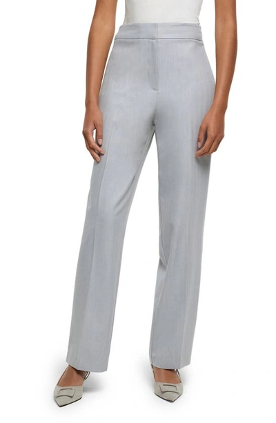 River Island Straight Leg Trousers In Grey