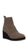 Eileen Fisher Quill Stretch Knit Wedge Booties In Rye