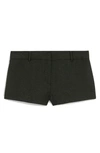 Mango Flat Front Shorts In Grey