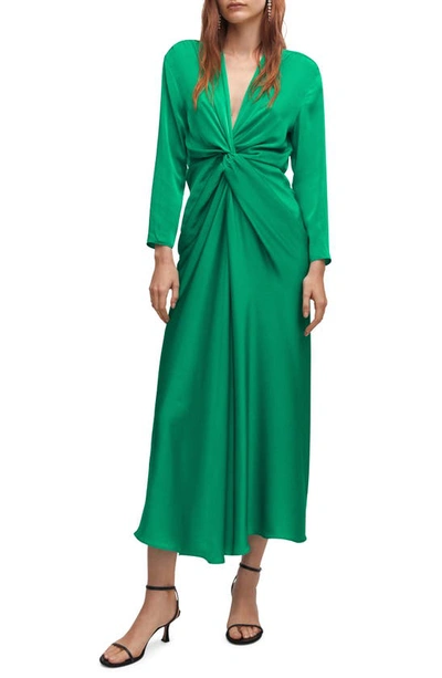 Mango Dress Emerald Green