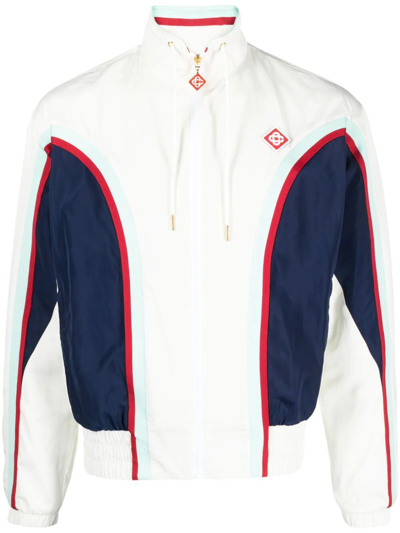 Casablanca Side Panelled Shell Suit Track Jacket In White