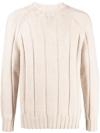 BRUNELLO CUCINELLI RIBBED CREW NECK SWEATER