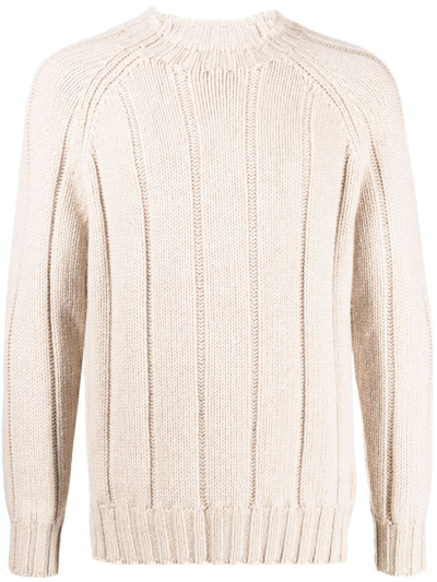 Brunello Cucinelli Ribbed-knit Cashmere Jumper In Brown