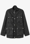Versace Barocco Nylon Field Jacket In Black
