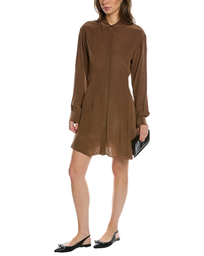 Theory Sculpt Flare Top In Brown