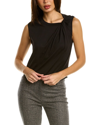 Theory Twisted Apex Pure Tank Top In Black