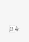 Eéra Big Diamond Mini Single Stud Earring In 18-karat White Gold In Silver