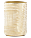 Labrazel Woven Brush Holder, Gold In Gold/white