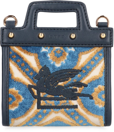 Etro Love Logo Embroidered Card Holder In Multi